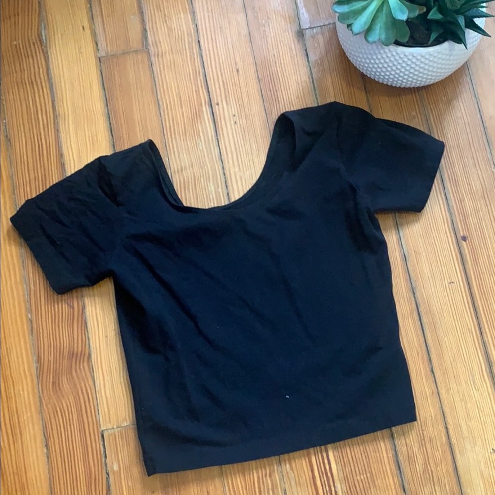 American Apparel black crop top